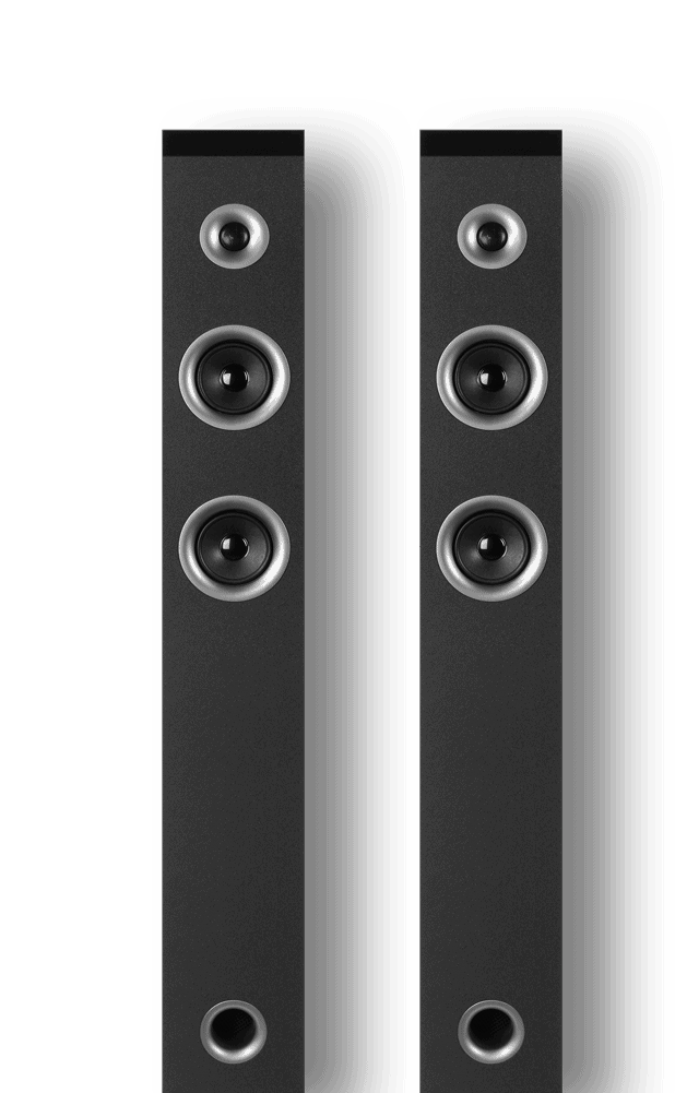 Wisdom speakers as part of a home cinema installation